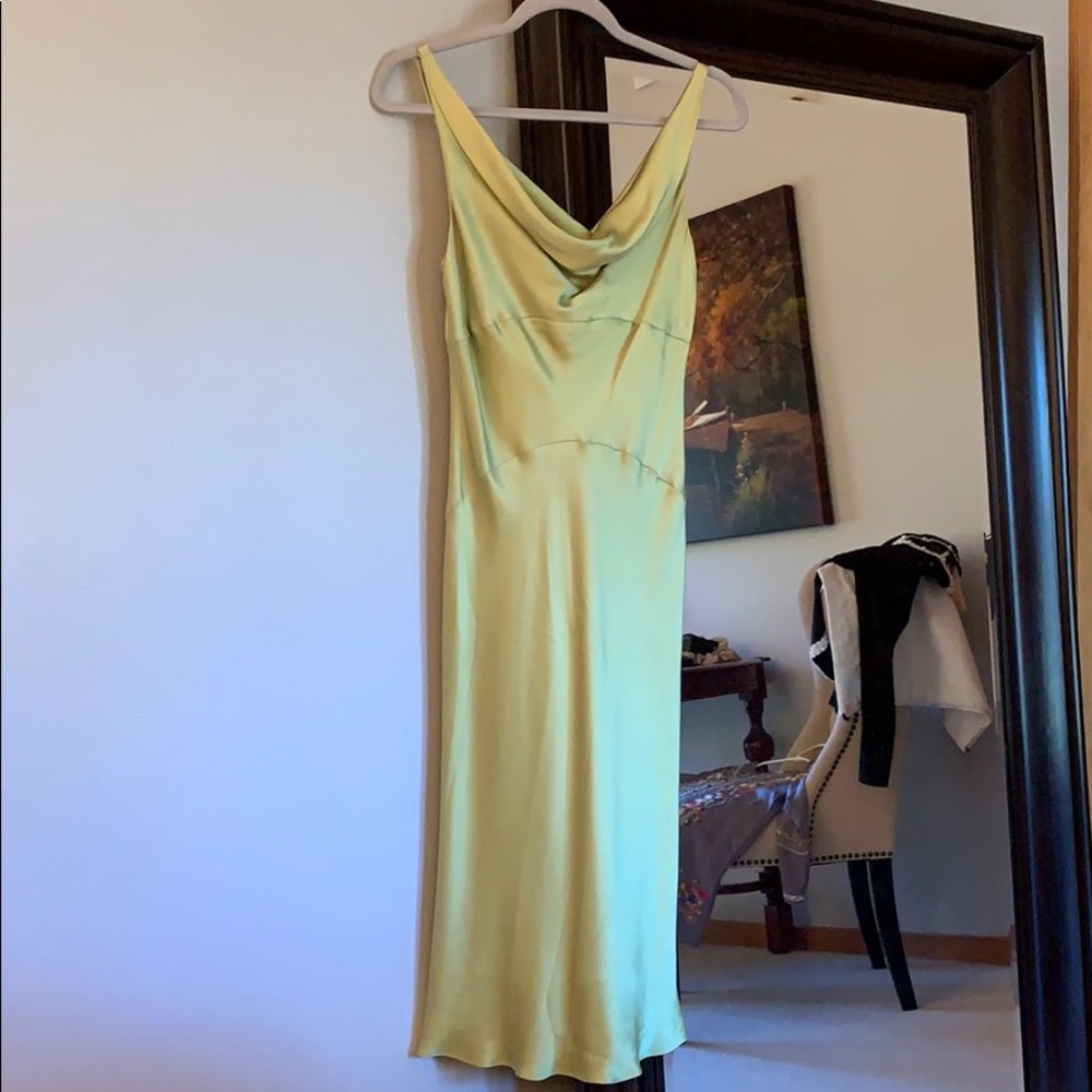 Green celadon slip dress